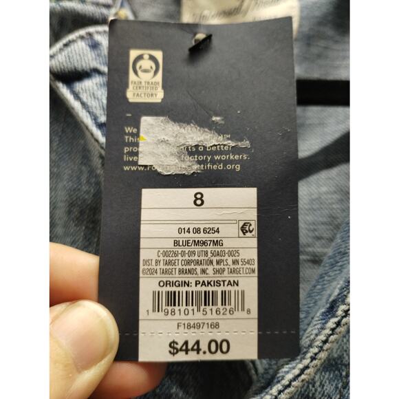 Universal Thread NWT Womens Size 8 Long Sleeve Baggy Utility Blue Denim Jumpsuit - Picture 8 of 8